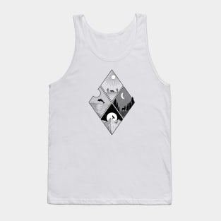 Mother Nature Is Vast - White Moons & Sun Tank Top